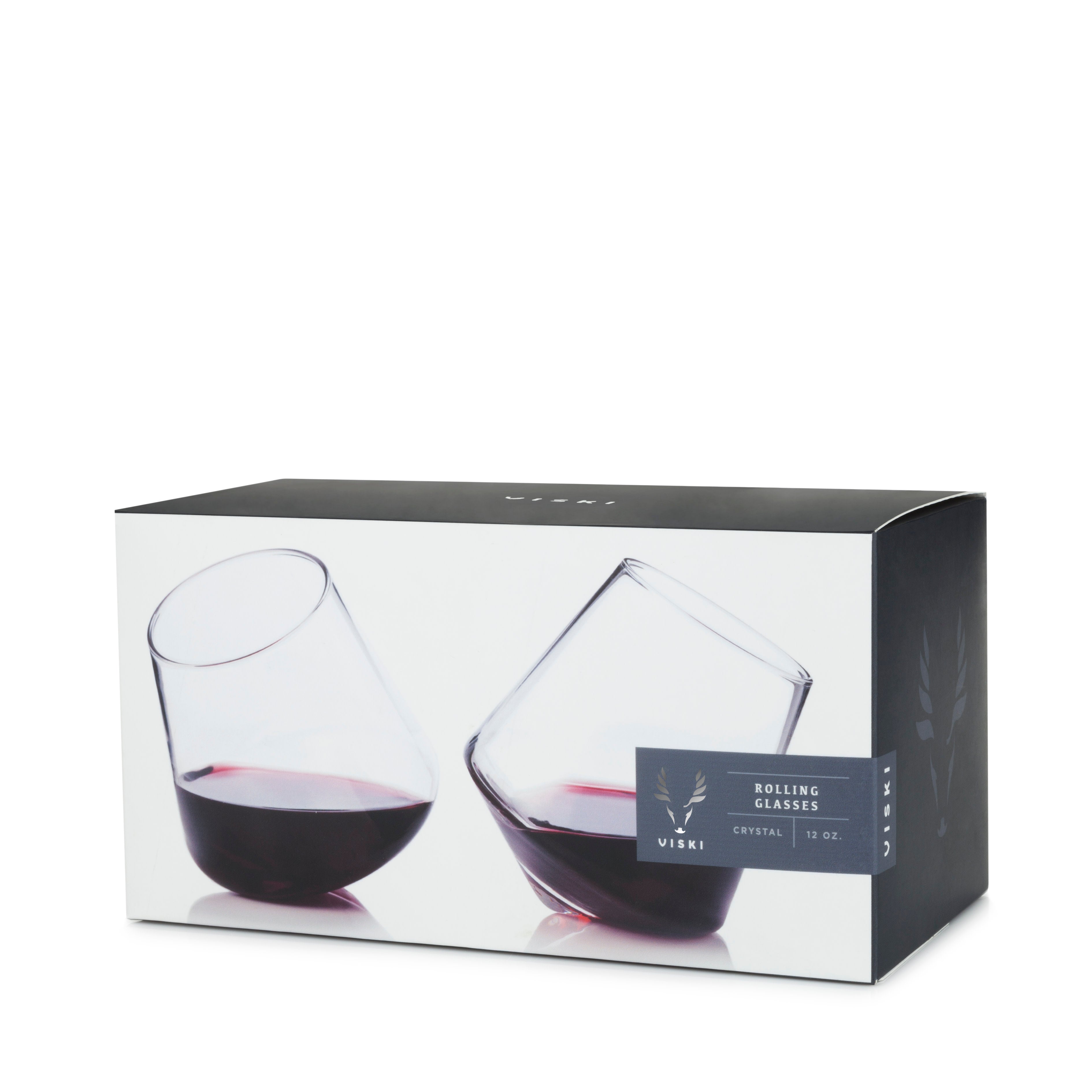 Viski Rolling Crystal Wine Glasses