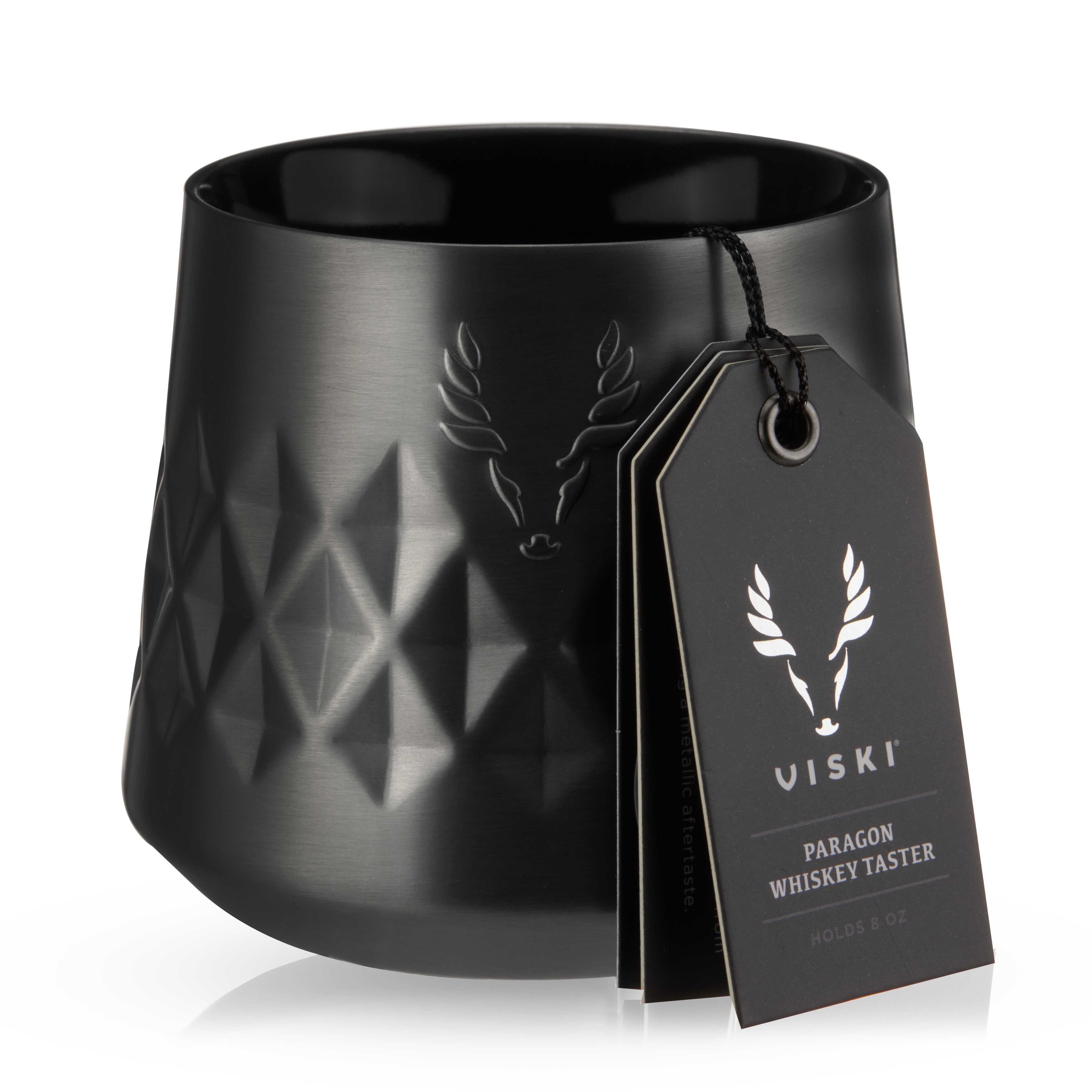 Viski Paragon Whiskey Taster, Obsidian, 8 oz