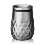 Viski Paragon Stainless Steel Wine Tumbler, Platinum, 12 oz