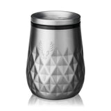Viski Paragon Stainless Steel Wine Tumbler, Platinum, 12 oz