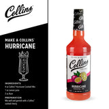 Collins Hurricane Cocktail Mix, Passion Fruit & Pineapple, 32 oz