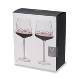 Crystal Burgundy Wine Glass Set – 18 oz Lead-Free Red Wine Glasses (Set of 2)