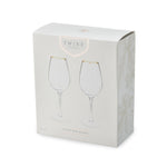 Twine Gilded Stemmed Wine Glasses, Gold Rim