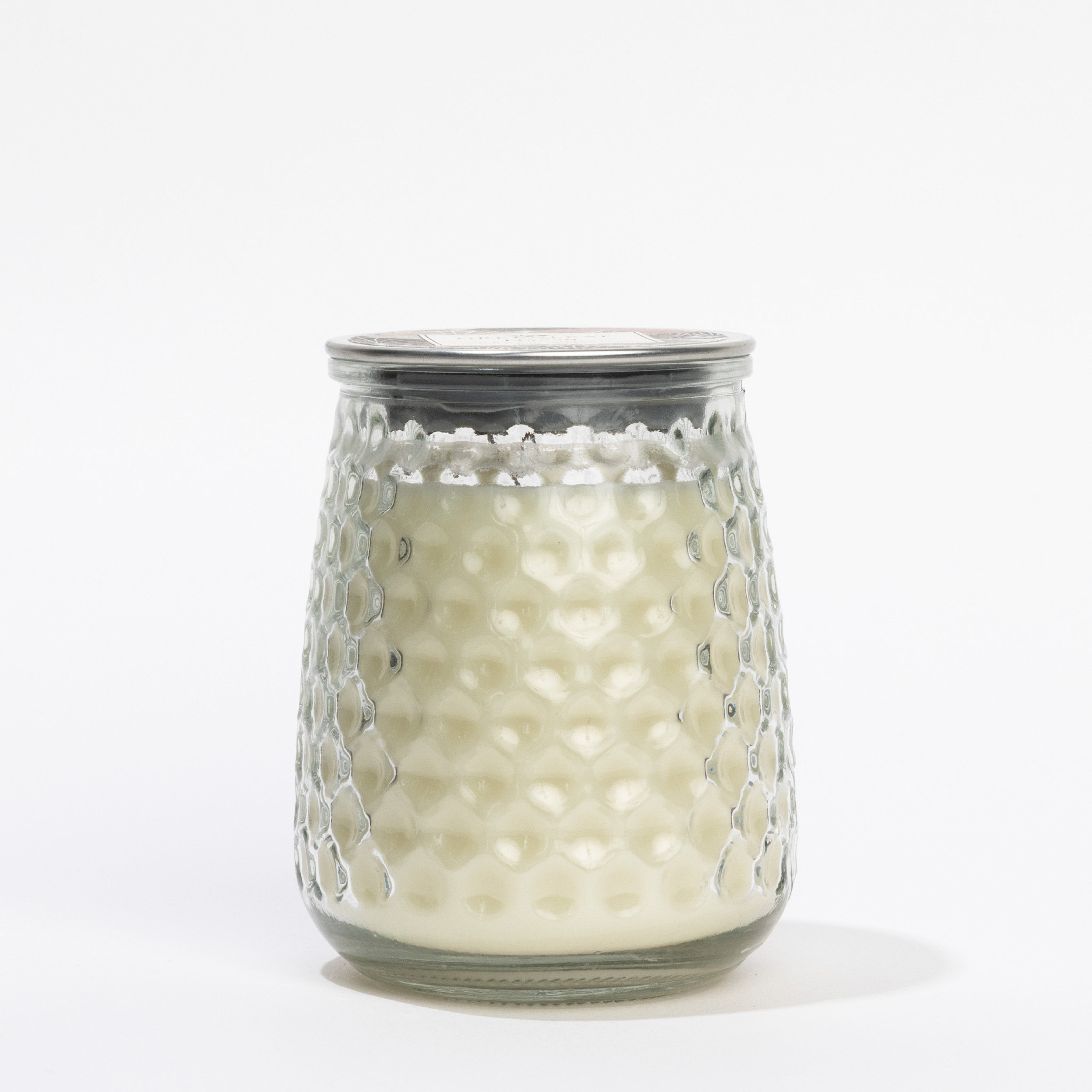 Greenleaf Haven Signature Candle in hobnail glass jar