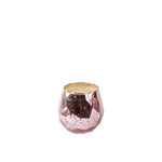 Bridgewater Sweet Grace candle in a faceted metallic pink jar with cream soy-blend wax, on a white background