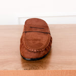 Margot Slide Loafer in Chocolate - top view