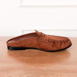Margot Slide Loafer in Chocolate - sole view