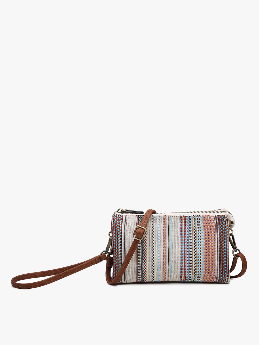 Riley Canvas Leopard Print Crossbody front view