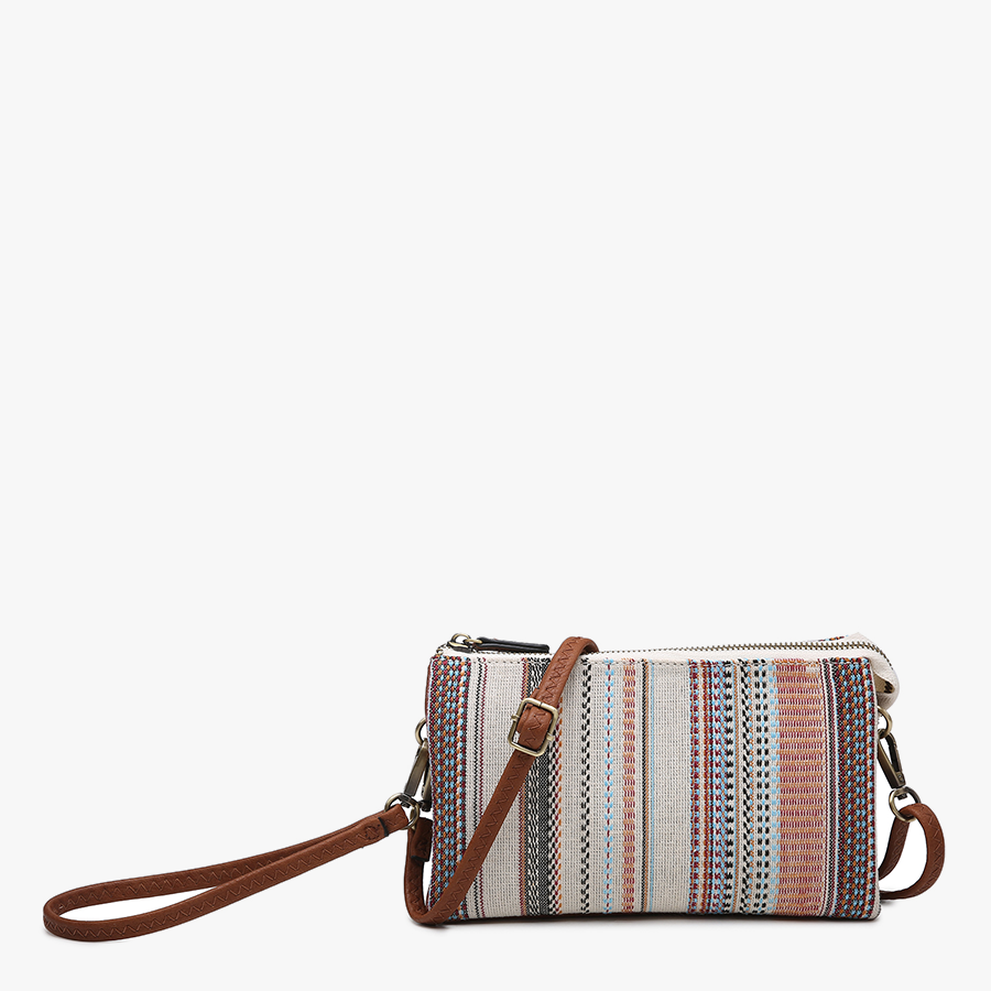 Riley Canvas Leopard Print Crossbody front view
