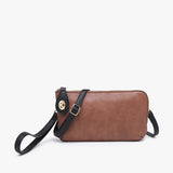 Kendall Crossbody Wristlet - Brown/Black