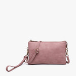 Riley Vegan Crossbody Wristlet in Dark Rosewood