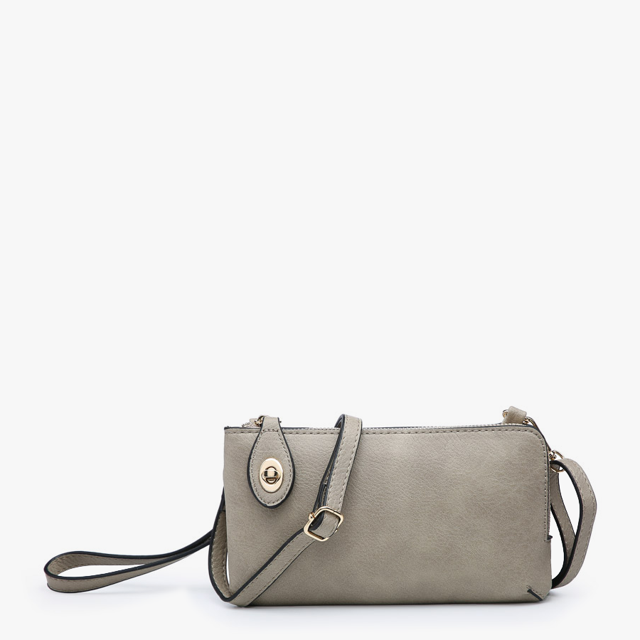 Kendall Crossbody Wristlet - Lt. Khaki