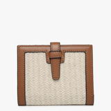 Bessie Woven Bifold Vegan Wallet in Diamond Ivory
