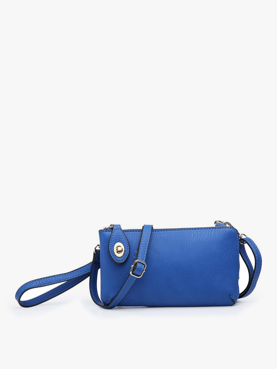 Kendall Vegan Crossbody Wristlet in Royal Blue