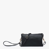 Riley Vegan Crossbody Wristlet in Black