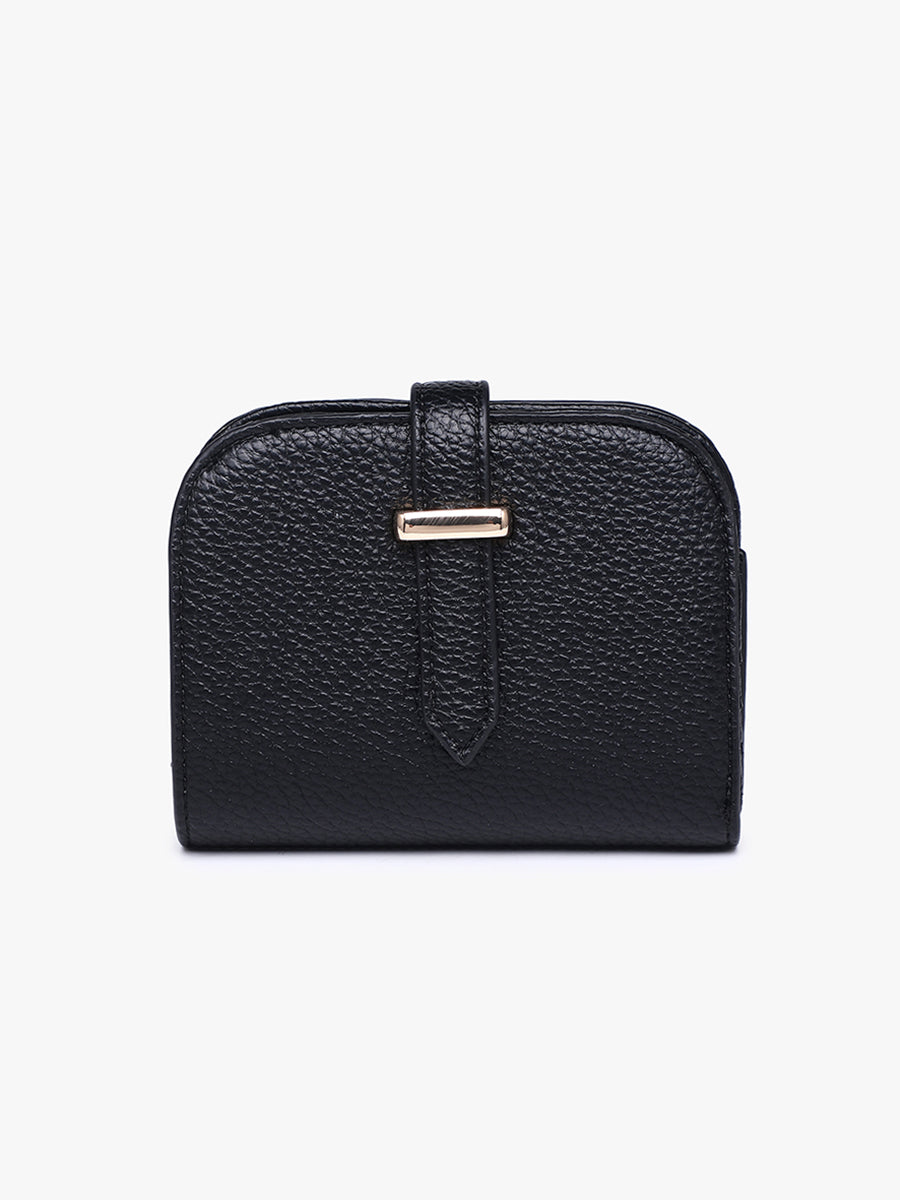 Magnolia RFID Bifold Wallet in Black vegan leather