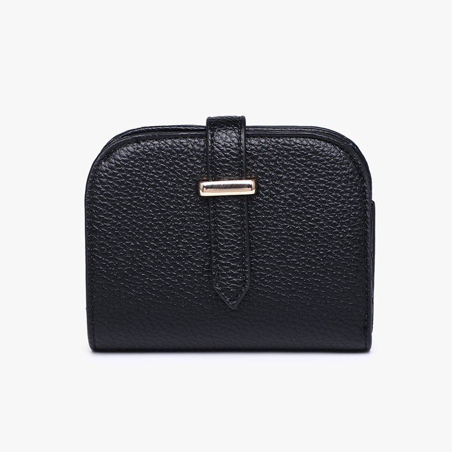 Magnolia RFID Bifold Wallet in Black vegan leather