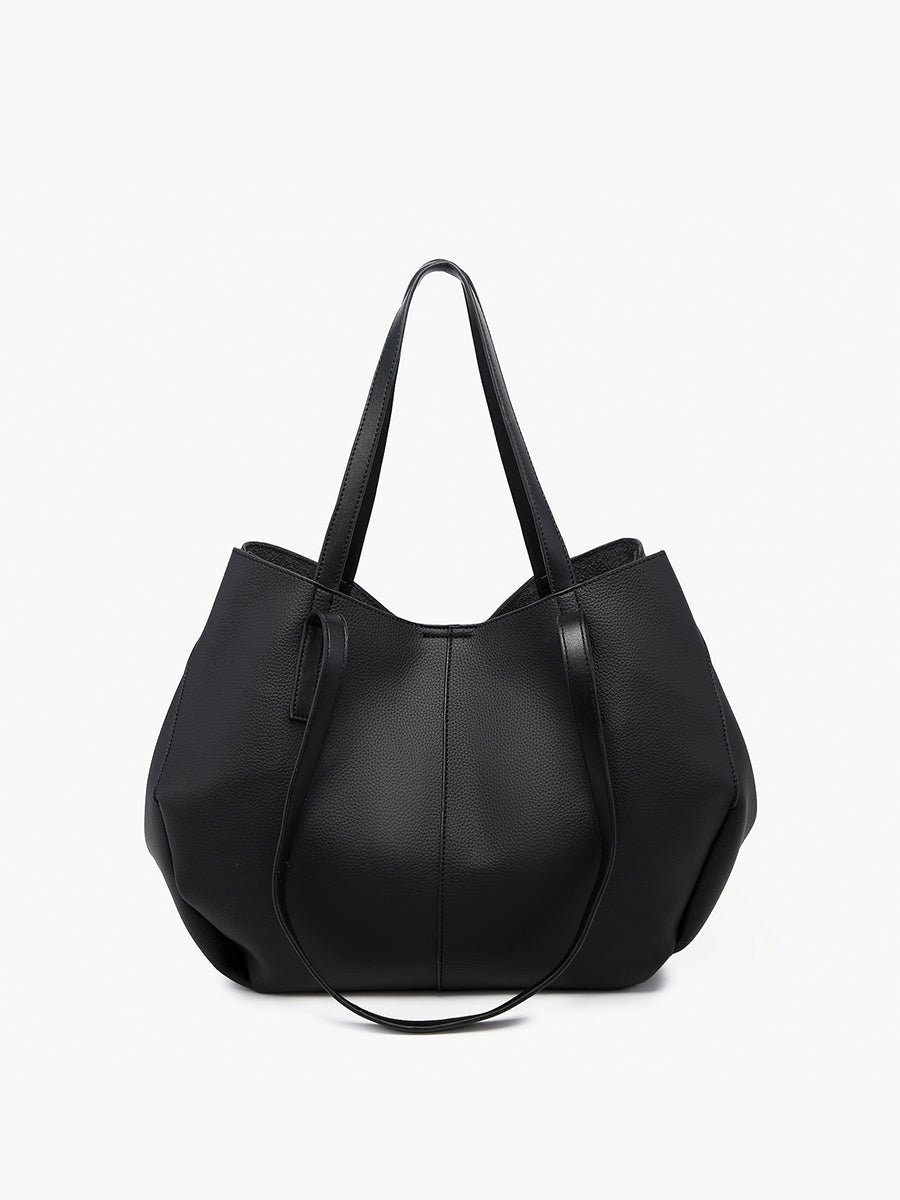 Celeste Distressed Hobo - Black