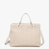 Woven Tote Bag with Crossbody Strap – Vegan Leather Everyday Handbag