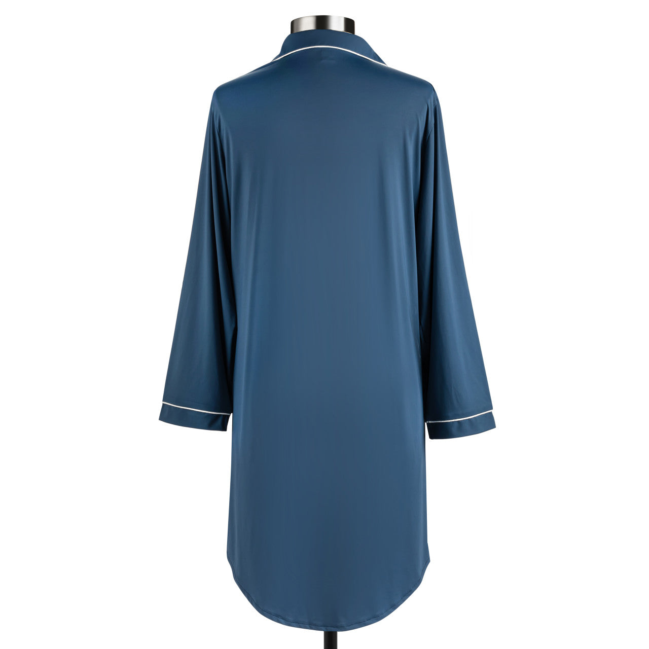 Navy Cooling Long Sleeve Night Shirt back
