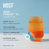 HOST Wine FREEZE XL Insulated Cooling Cup, Vivid Orange