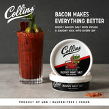 Collins Smoked Bacon Bloody Mary Salt, Spicy Cocktail Rimmer, 4 oz