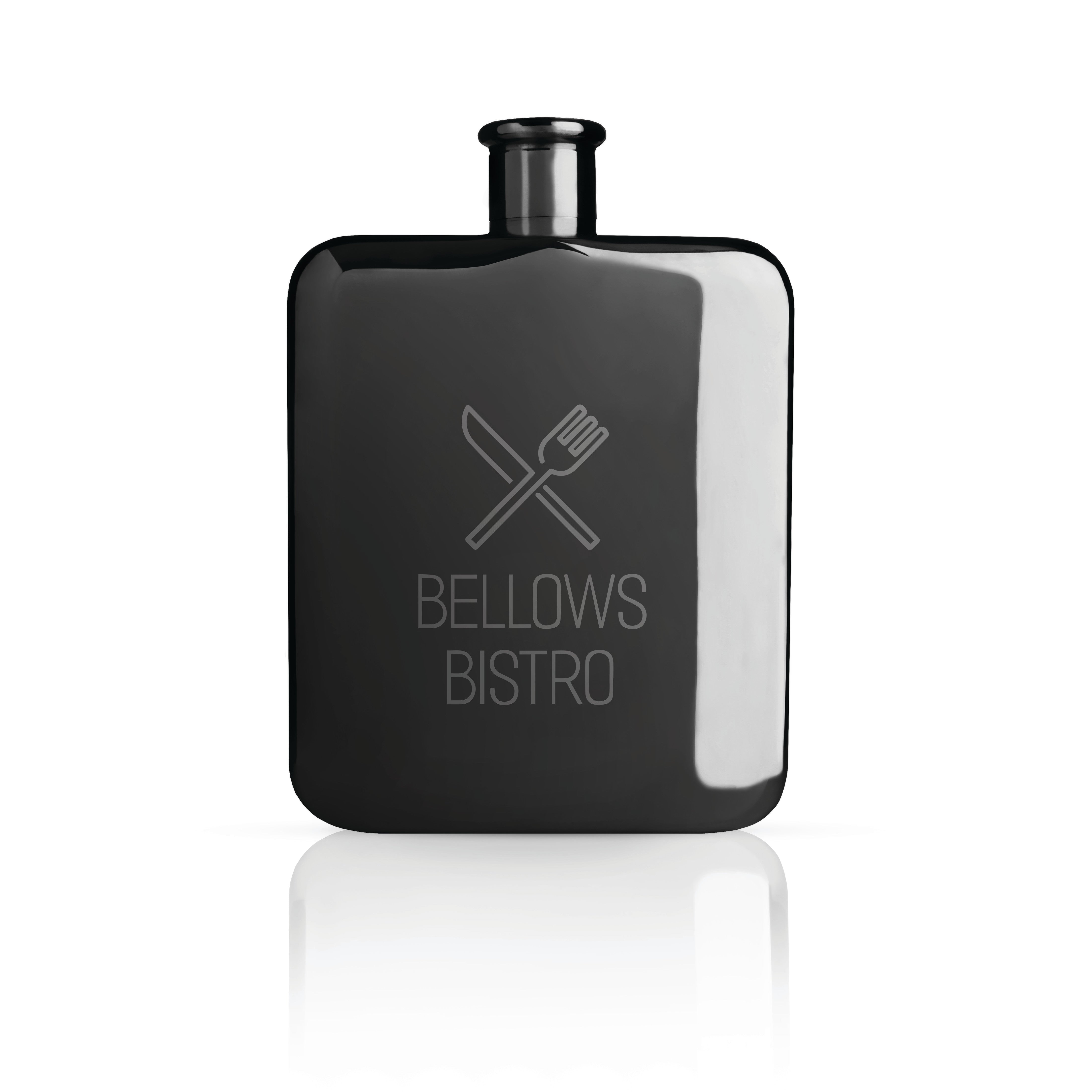 Viski Gunmetal Stainless Steel Hip Flask