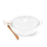 Twine Ceramic Brie Baker with Acacia Wood Spreader Set