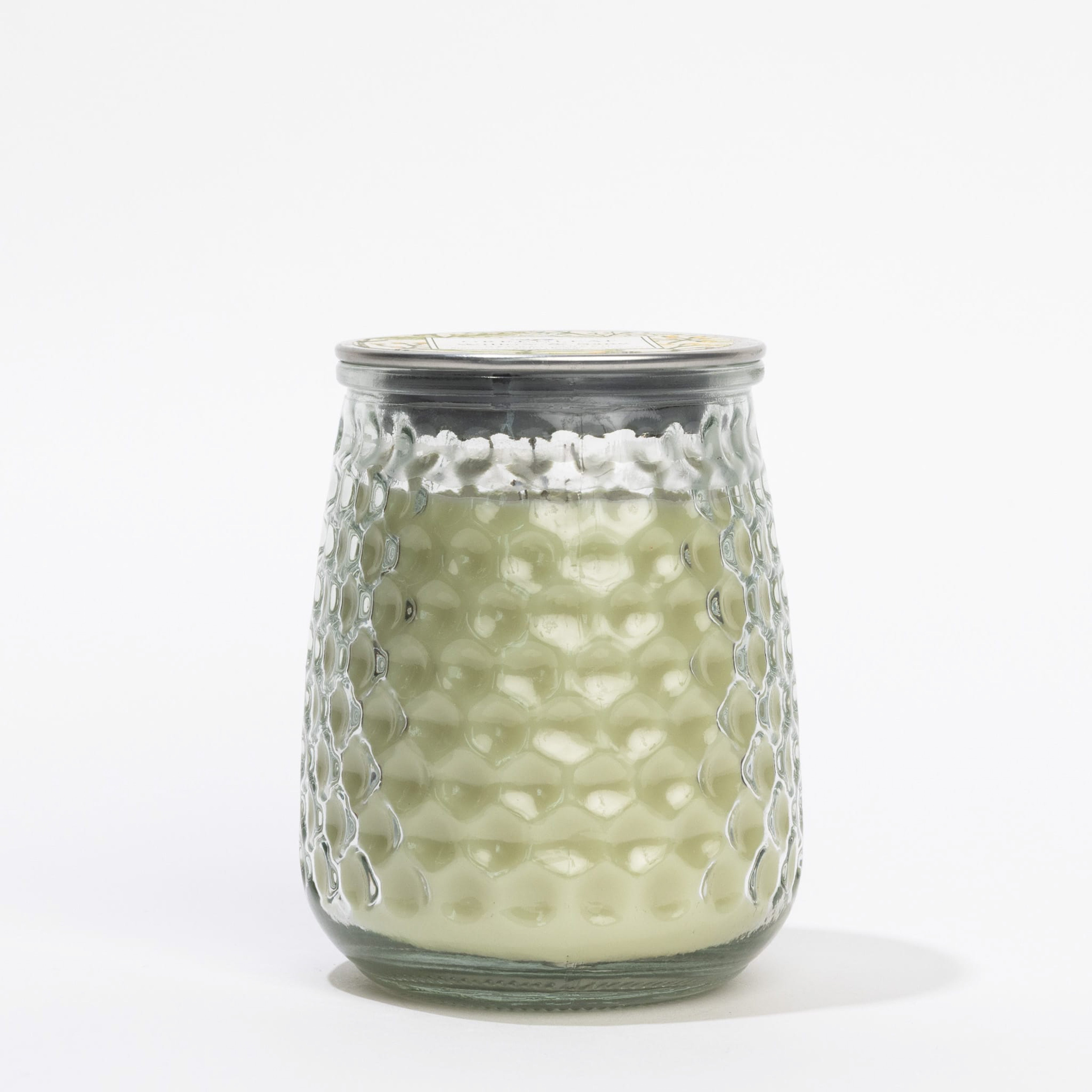 Greenleaf Willow & Sage Signature Candle in hobnail glass jar