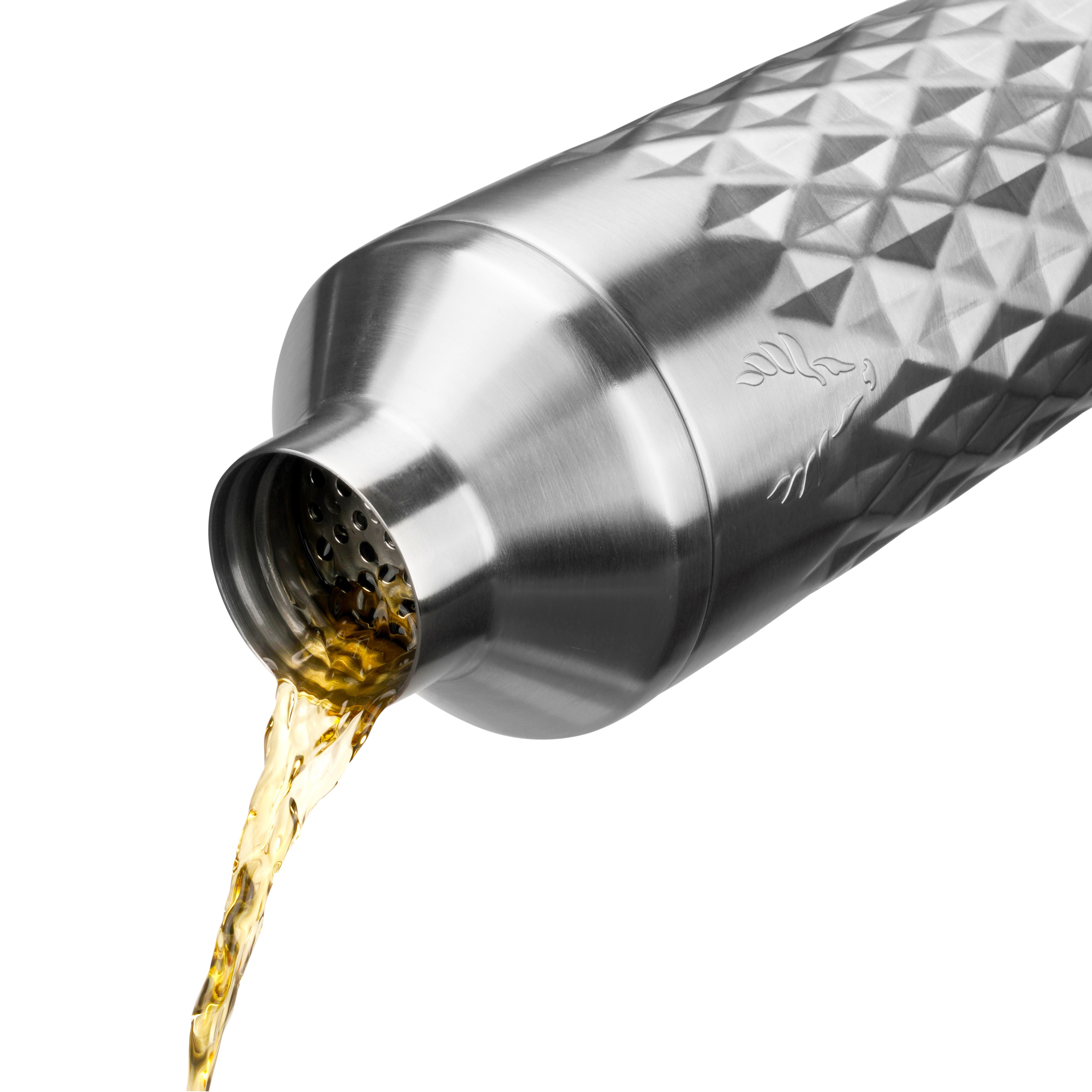 Viski Paragon Stainless Steel Cocktail Shaker, Platinum