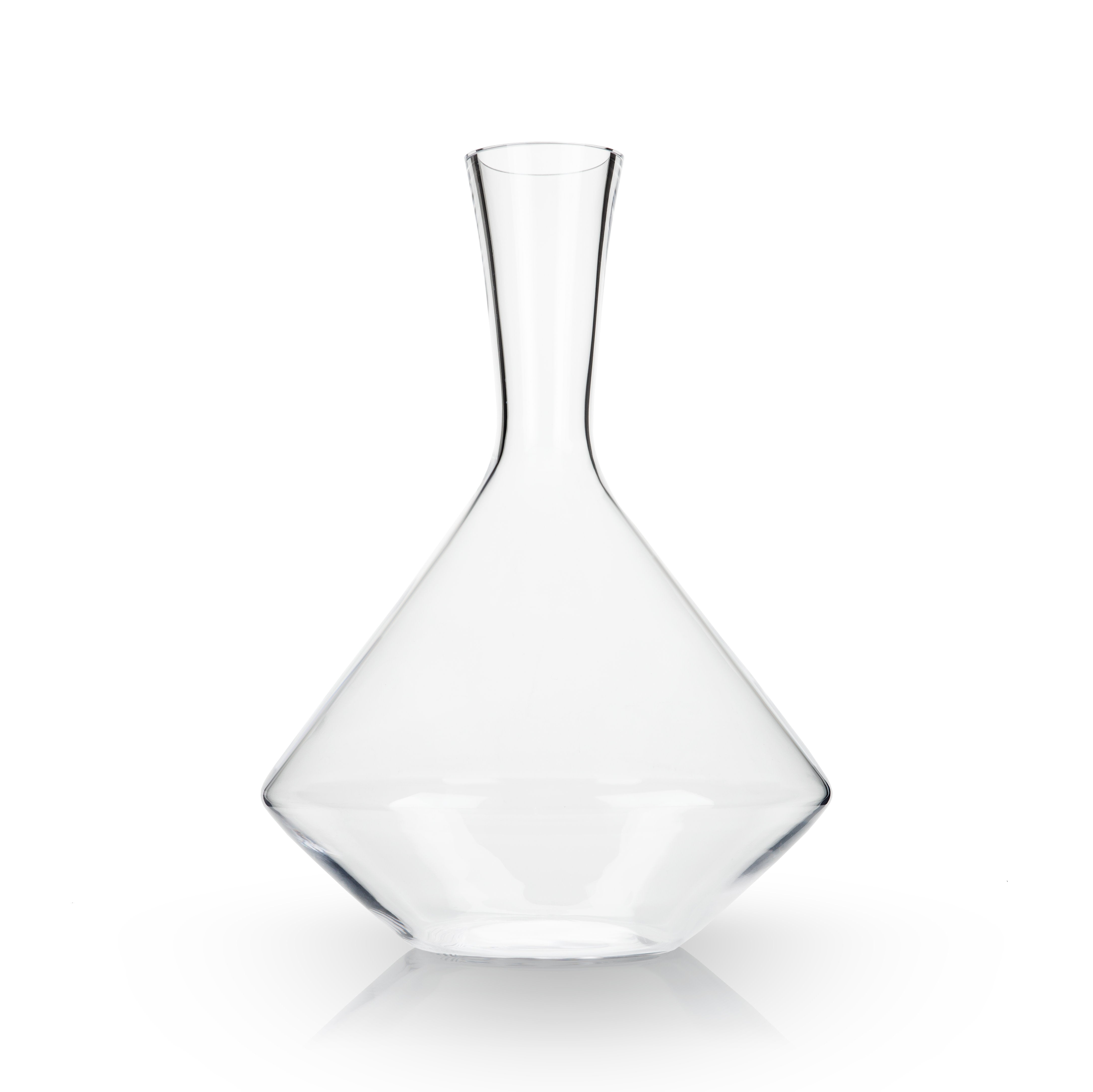 Viski Raye Angled Crystal Wine Decanter, 60 oz