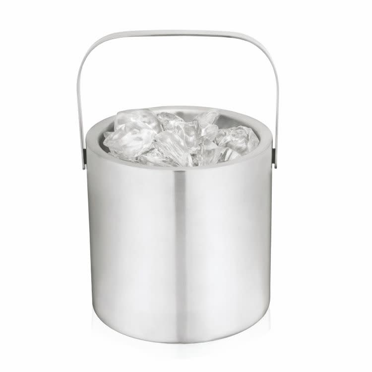 True Double-Wall Stainless Steel Ice Bucket with Tongs