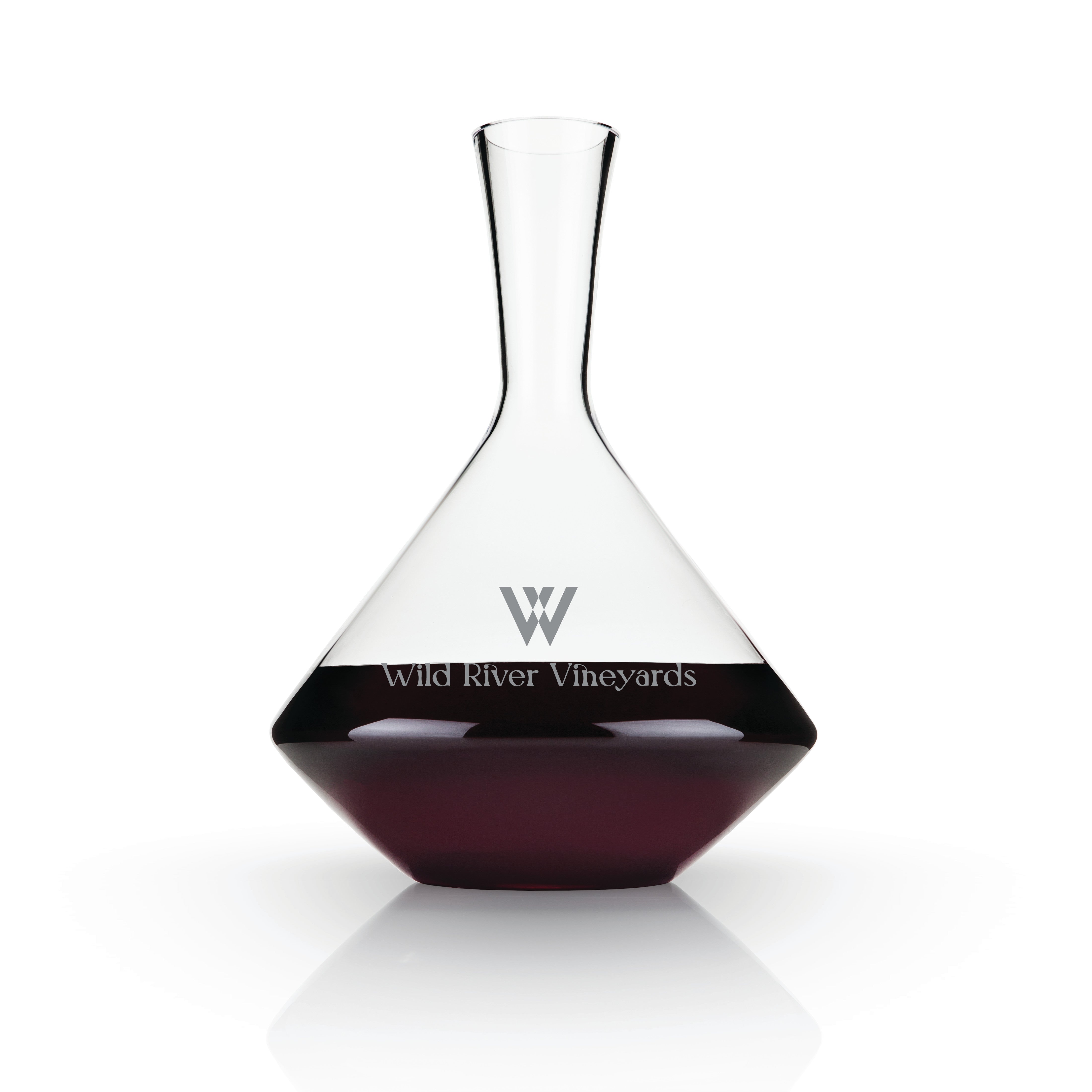 Viski Raye Angled Crystal Wine Decanter, 60 oz