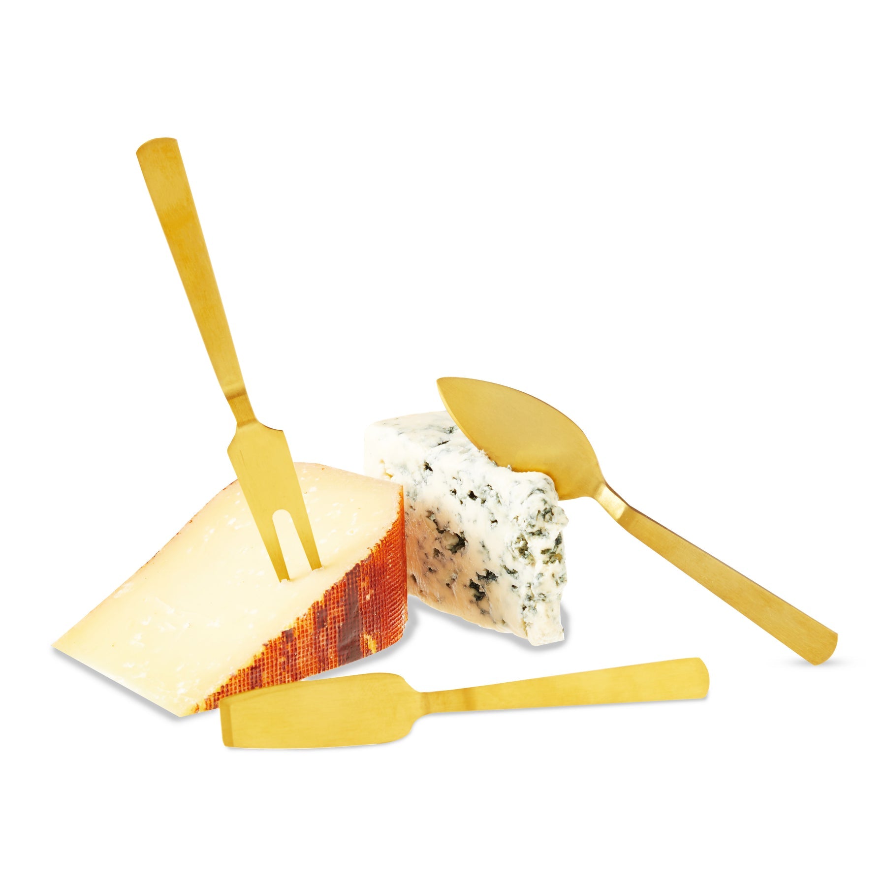 Twine Gold Cheese Knife Set, Stainless Steel, Set of 3