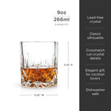Crystal Whiskey Rocks Glass Set – Scotch Tumblers (Set of 2)