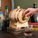 Foster & Rye Wooden Whiskey Barrel Drink Dispenser