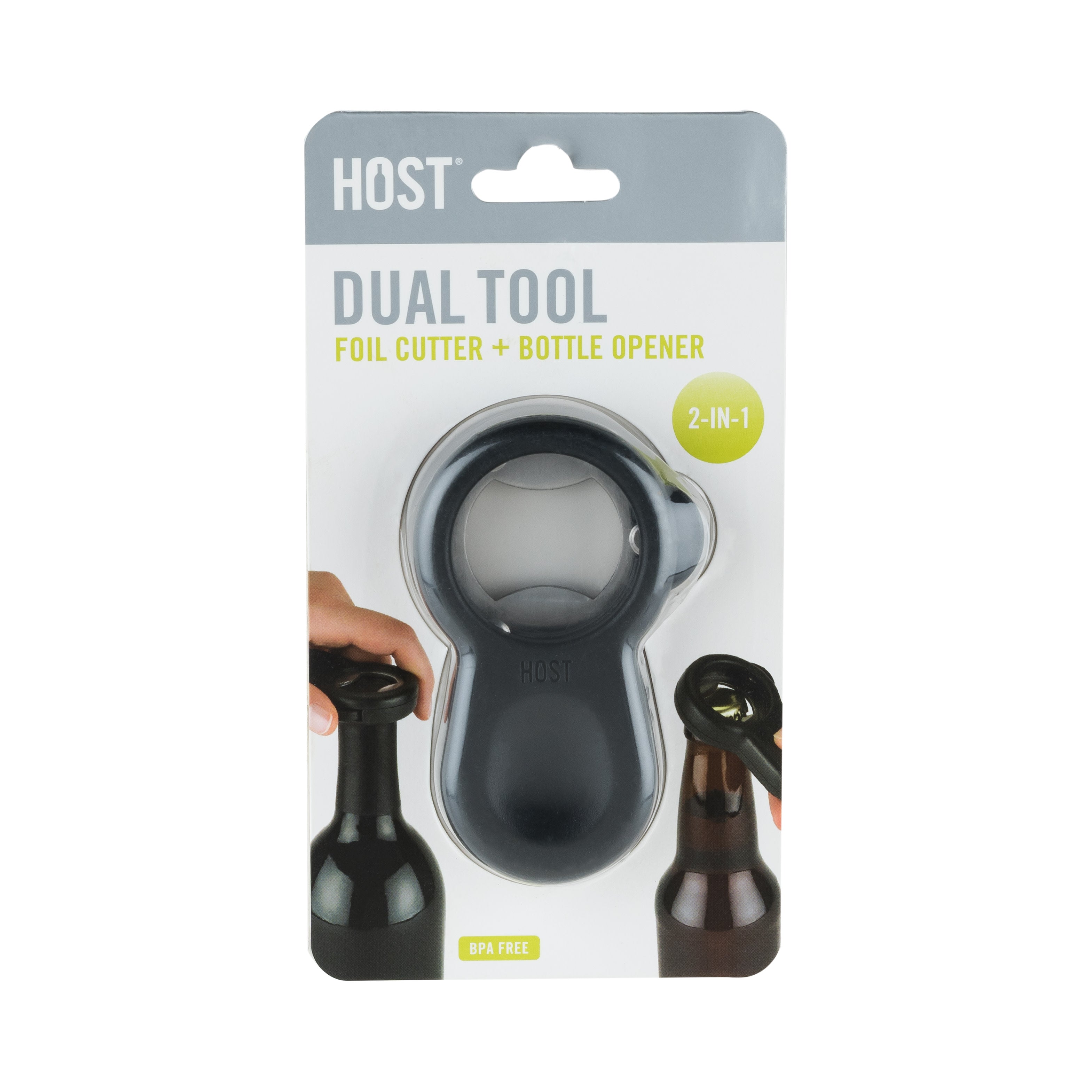 HOST Dual Tool, Magnetic Foil Cutter & Bottle Opener