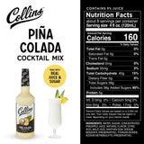Collins Piña Colada Cocktail Mix, Real Pineapple & Coconut, 32 oz