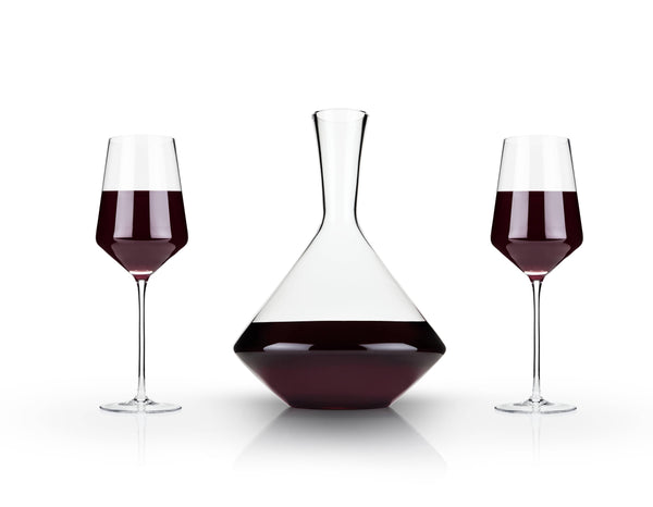 Raye™ Angled Crystal Decanter & Wine Glasses Set - 39 North CO 