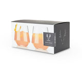 Raye™ Angled Crystal Lowball Cocktail Glasses - 39 North CO 