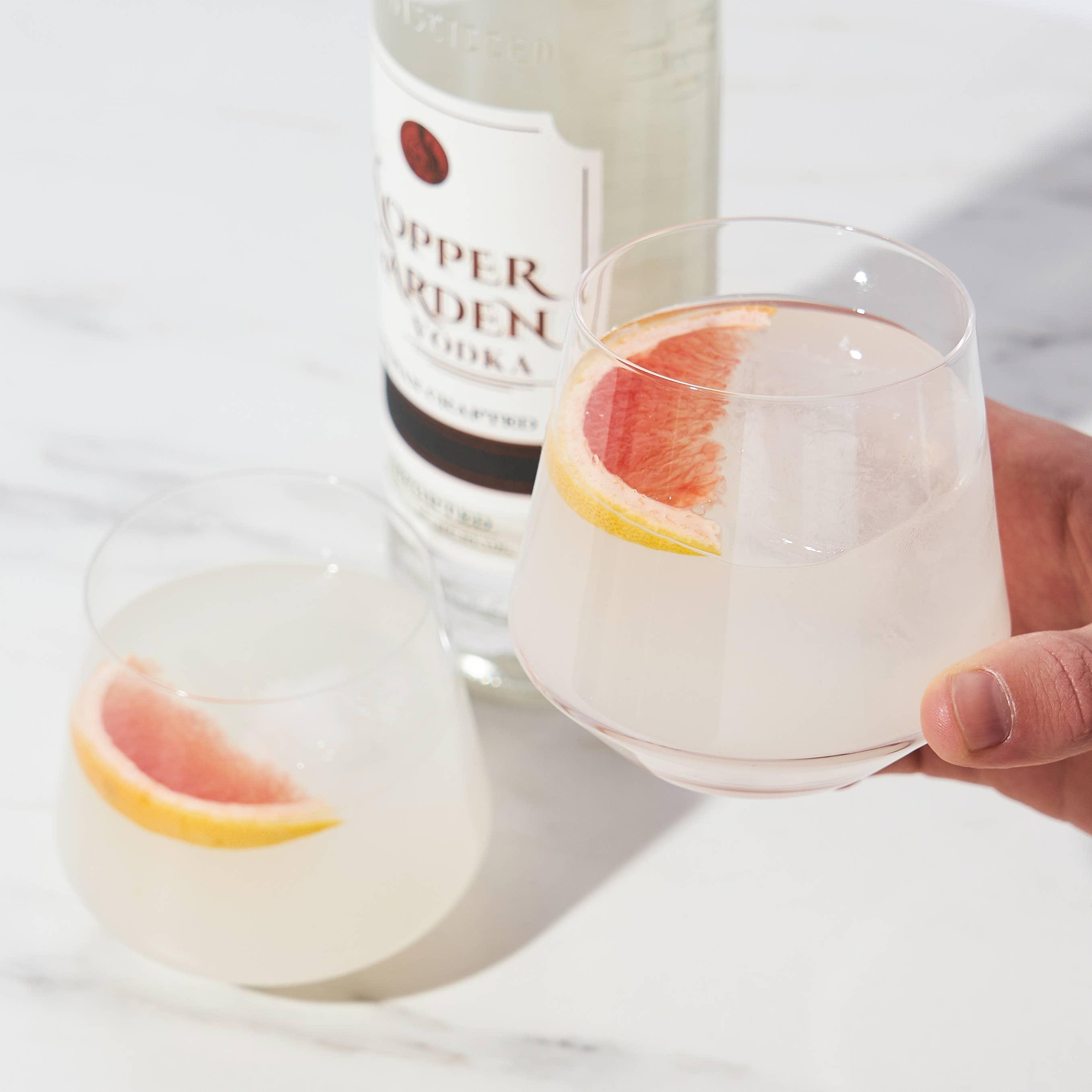 Raye™ Angled Crystal Lowball Cocktail Glasses - 39 North CO 