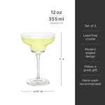 Raye™ Angled Crystal Margarita Glasses - 39 North CO 