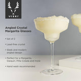 Raye™ Angled Crystal Margarita Glasses - 39 North CO 