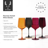 Reserve Nouveau Crystal Wine Glasses - Sunset - 39 North CO 