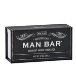 Man Bar 10 oz bar soap in Midnight Amber, black gift box