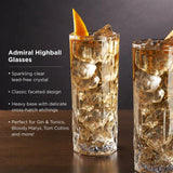 Crystal Highball Glass Set – Lead-Free Cocktail Tumblers (Set of 4)