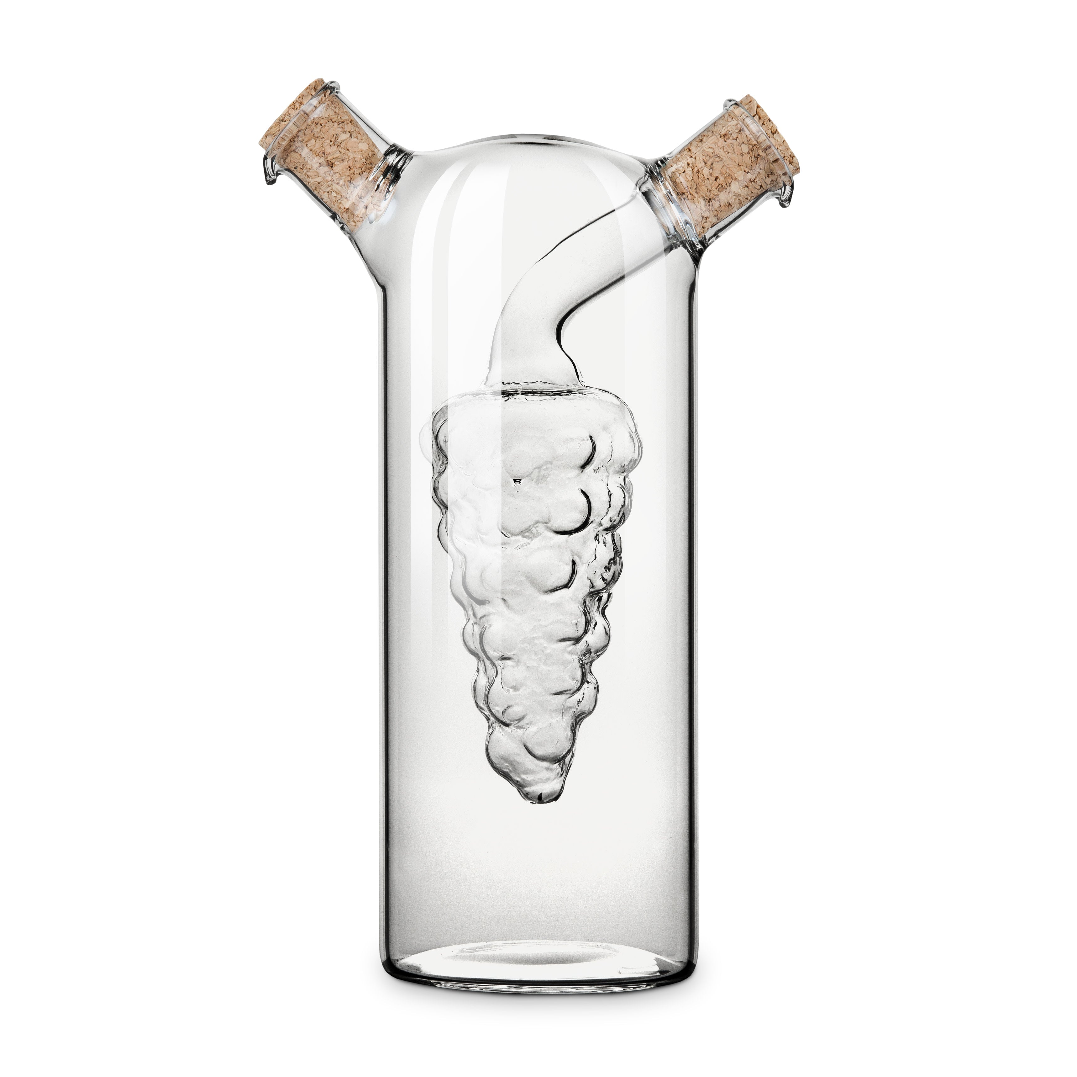 Twine Grapevine Oil & Vinegar Cruet, hand blown glass