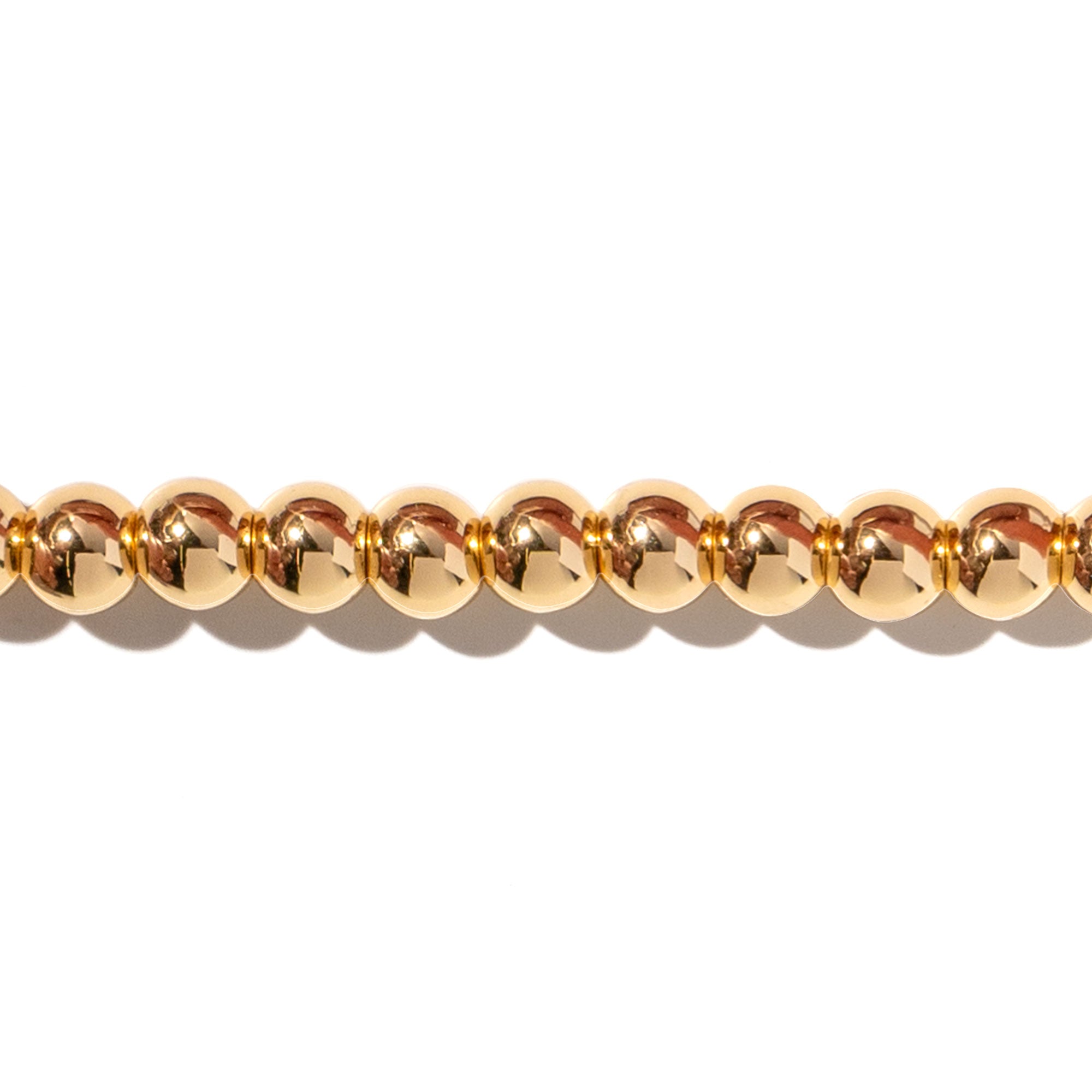 Beaded clip-on charm bracelet chain