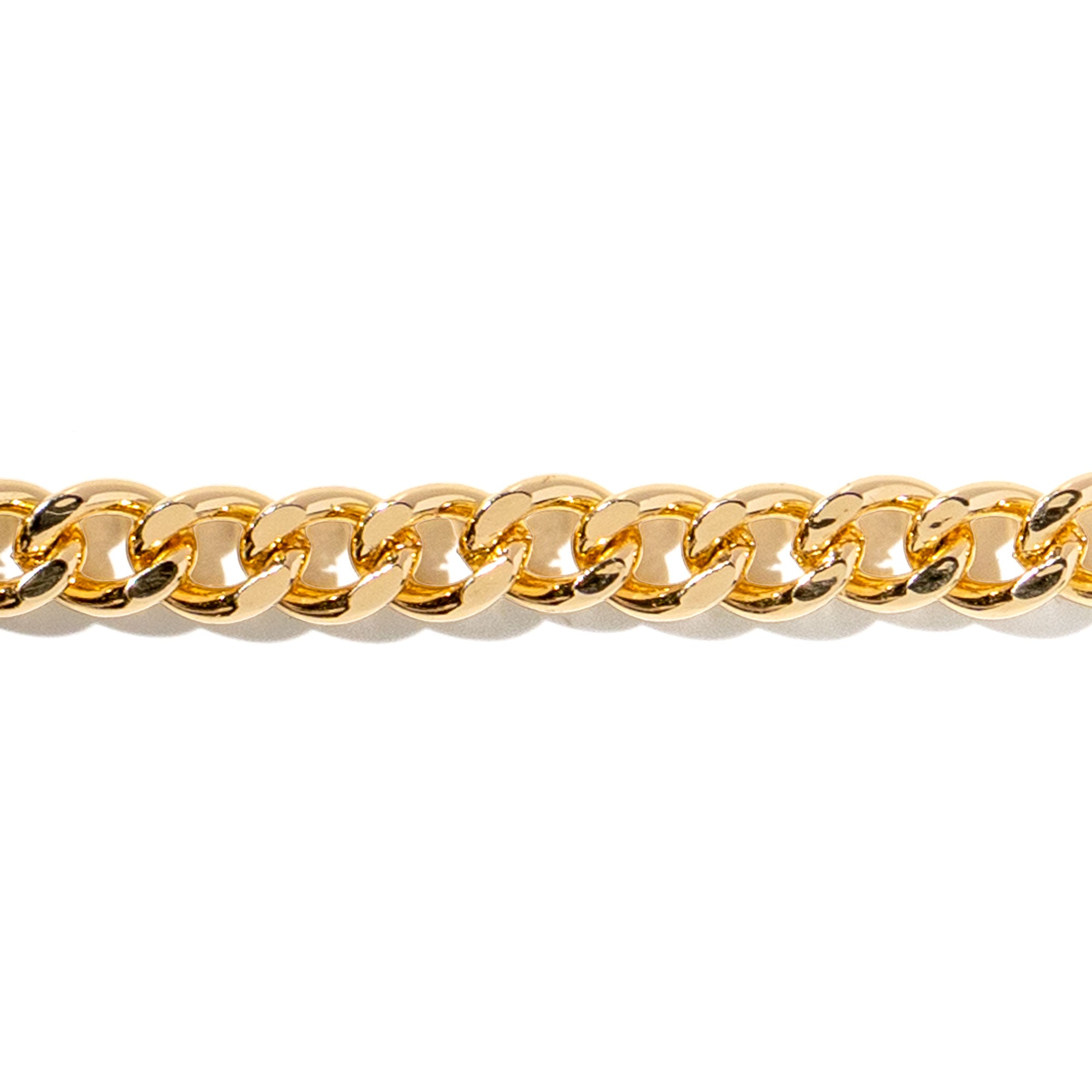 Curb clip-on charm bracelet chain