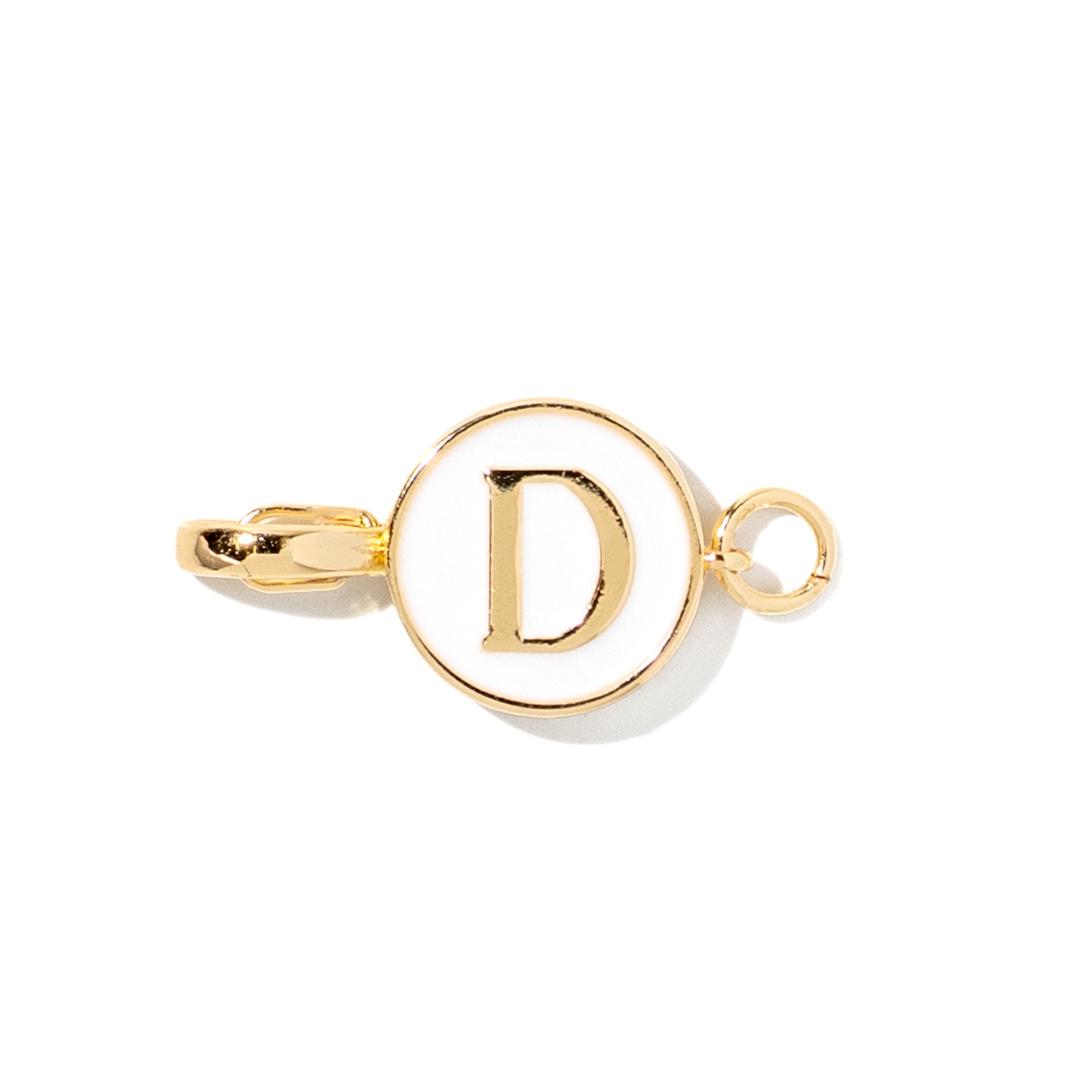 Letter D clip-on initial charm